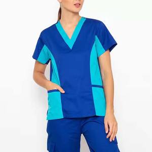 Uniforme d'infirmière imprimé décontracté Chirurgical O Neck Scrubs T-shirt à manches courtes Tops Uniformes chirurgicaux Femme Vêtements Taux de gros OEM - Product Image 4
