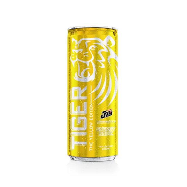 Canette de 250ml J79 la boisson énergétique du tigre jaune