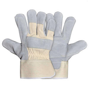 Guantes de trabajo de cuero con refuerzo de doble palma, antideslizantes y resistentes a la suciedad, perfectos para jardinería y construcción, hombres y mujeres - Product Image 6