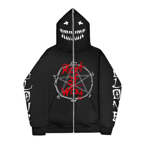 Design unique Sweats à capuche intégraux avec fermeture éclair de bonne qualité Sweats à capuche avec fermeture éclair intégraux à séchage rapide de grande taille - Product Image 6