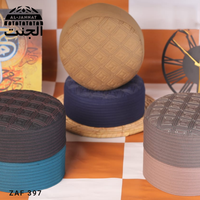 Topi Kufi bulat Premium topi Islami elegan untuk harian Namaz Wear ZAF ringan bentuk bulat topi Kufi Muslim