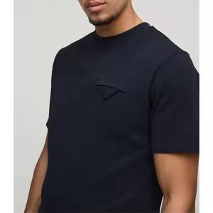 Camiseta de hombre de cuello redondo de alta calidad 100% algodón ligero transpirable logotipo personalizado impreso sólido en blanco camisetas para hombres - Product Image 6