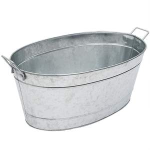 Large Oval <b>Galvanized</b> Steel <b>Tub</b> - Product Image 1