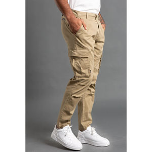 Pantalones cargo de algodón para hombre con tela transpirable, múltiples bolsillos, costuras duraderas, ajuste cómodo para uso casual y al aire libre. - Product Image 6