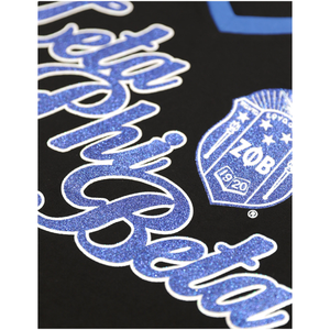 Zeta phi Beta เสื้อยืดคอกลมแขนแร็กแลนสีดำและสีฟ้าเสื้อผ้าลำลองผ้าฝ้ายนุ่มใส่สบาย - Product Image 5