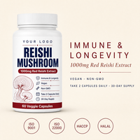 Capsules de Reishi Rouge pour Adultes – Soutien Quotidien au Bien-être Immunitaire – Flacon de 60 Capsules – Sans OGM