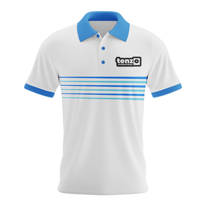 Camiseta polo sublimada para hombre, tela de poliéster y spandex, manga corta, ropa deportiva, longitud regular, secado rápido, diseño transpirable, personalizada - Product Image 1