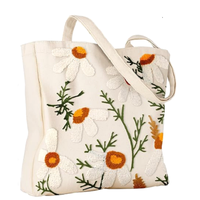 Sac fourre-tout en toile écologique résistant à l'eau, réutilisable, design tendance, fermeture éclair, broderie, logo personnalisé imprimé, chaînes – Grande Vente