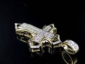 Collier pendentif croix en argent S925 à la mode de haute qualité avec diamant Moissanite pour hommes - Product Image 4