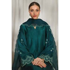 Ensemble chemise et dupatta en satin Elodie - Product Image 2