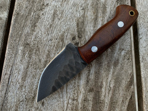 มีดกลางแจ้งทำมือที่หรูหรางานตามสั่งมีดสแตนเลสใบมีดไม้กุหลาบด้ามจับสำหรับการตั้งแคมป์สกินเนอร์ล่าสัตว์ - Product Image 6