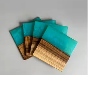 Modern Style Natural <b>White</b> Marble and Wood <b>Coasters</b> Set Housewarming Gift Personally Customized square Shape Marble Wood <b>Coaster</b> - Product Image 6