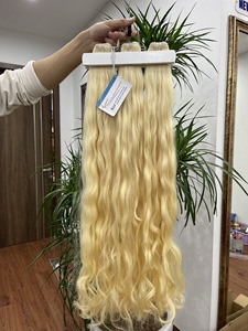 ผมต่อแบบยืดหยักศกสีบลอนด์100% ผมมนุษย์เวียดนามสไตล์หรูหรา - Product Image 5
