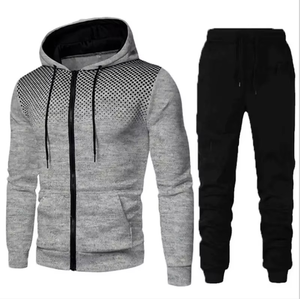 Ensemble survêtement personnalisé léger et respirant 100 % coton, pantalon de survêtement et sweat à capuche oversize, grande taille, hiver, uni, décontracté, 2-en-1 - Product Image 5