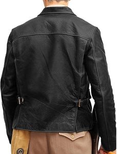 Blouson aviateur en cuir de mouton véritable vintage sur mesure pour homme avec option de logo frontal, imperméable et écologique - Product Image 2
