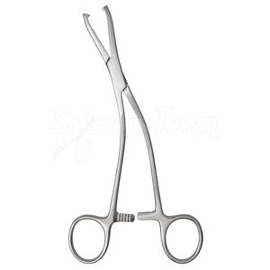 Pinzas de sujeción de hueso Dingman, mordazas dentadas angulares de 7,5 pulgadas con ranura, dientes afilados, abrazadera quirúrgica ortopédica de acero inoxidable - Product Image 1