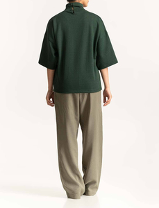 Mujeres de manga larga con capucha de algodón polar al por mayor de gran tamaño de cuello alto sudaderas para las mujeres - Product Image 2