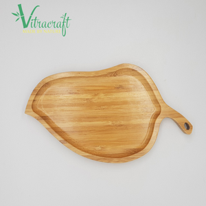 ถาดไม้ไผ่รูปใบไม้ทำด้วยมือ,สำหรับถาดถ้วยชางานหัตถกรรมเวียดนามสลักโลโก้ได้ตามต้องการ - Product Image 6