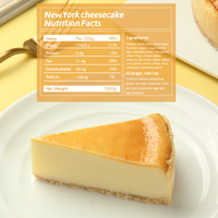 Cheesecake Rond Partagé de 8 Pouces (850g) – Faible Teneur en Matières Grasses, Idéal pour Fêtes, Cafés et Vente au Détail