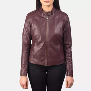 Veste en cuir véritable pour femmes, tricotée, respirante, personnalisable, vente en gros, prix bas - Product Image 5
