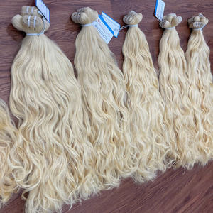 Extensiones de Cabello Tejidas de Color 613 Más Vendidas, Cabello Humano Vietnamita 100% Natural, Textura Lisa y Ondulada, Muy Alta Calidad - Product Image 4