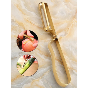 Éplucheur de pommes de terre et légumes en acier inoxydable, ergonomique, outil de cuisine - Product Image 1