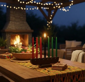 Juego Completo de Kwanzaa de 10 Piezas, Siete Velas, Copa de Comunión de Madera, 10 Piezas, Juego Completo de Celebración de Kwanzaa con Kinara y Velas - Product Image 4