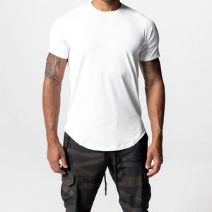 เสื้อออกกำลังกายแบบแห้งเร็วของผู้ชายเสื้อยืดกีฬาลำลองทรงพอดีตัวมีลวดลายทอจากวัสดุโพลีเอสเตอร์/ ผ้าฝ้าย - Product Image 3