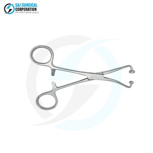 Pince à serviettes manuelle professionnelle à articulation bilatérale en acier inoxydable pour une maintien sécurisé à long terme, usage en chirurgie générale - Product Image 5