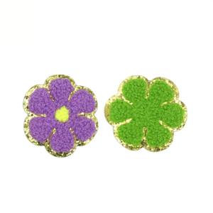 Parches de chenilla de alegría personalizados de alta calidad bordado de chenilla de Papá Noel parche de Navidad lentejuelas brillo hierro en arco autoadhesivo - Product Image 4