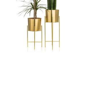 Jardinière en finition dorée pour la maison, décoration intérieure, mariage, fête de Noël, jardinière en métal à prix abordable - Product Image 2