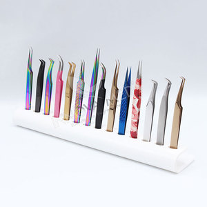 Pinzas Duraderas para Extensión de Pestañas, Herramientas de Belleza Personalizadas, Pinzas para Técnicos de Pestañas con Punta de Fibra, Ecológicas - Product Image 2