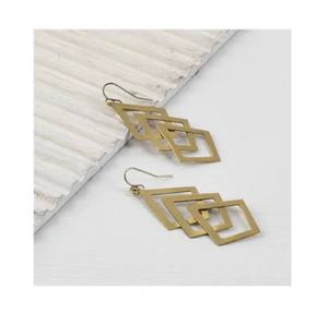 Pendientes de puño convertibles Brahma Kamal de color rosa dorado, estilo étnico de moda, Latón chapado en oro/perla de aro de cobre para fiestas de bodas - Product Image 3