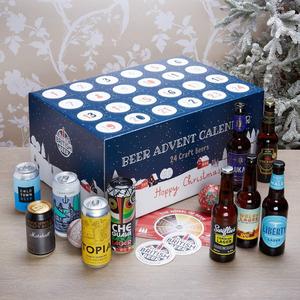 Calendario dell'avvento personalizzato stampato calendario dell'avvento del vino ondulato 24 giorni calendario dell'avvento della birra