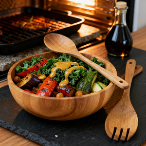 Tazón Grande de Bambú Pulido de Alta Calidad para Servir Ensaladas y Frutas, Ligero, de MULTI CRAFT, Venta al por Mayor de Fábrica - Product Image 2