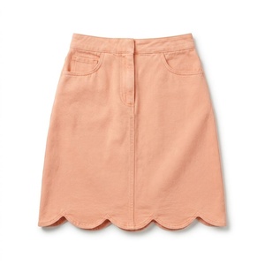 Fournisseur en gros d'usine de jupes courtes en jean bleu pour femmes, taille haute, pour les détaillants de vêtements aux États-Unis. - Product Image 2
