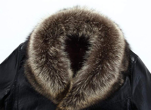 B3 באיכות גבוהה מותאם אישית מותג גברים אמיתי shearling ג 'קטים מעור פרווה מחבל פרוה פוקס פרווה מחבל מעיל עור פרווה - Product Image 4