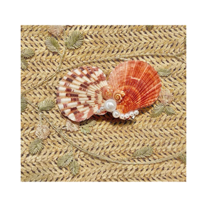Pinza de pelo de concha marina hecha a mano elegante, accesorios únicos de concha de océano para mujer, ideal para bodas, viajes de verano, ropa de playa diaria - Product Image 1