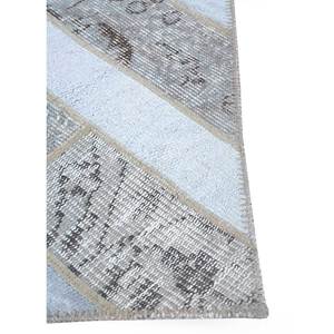 Tapis en laine noués à la main Provenance, motif abstrait rayé gris et noir, rectangulaire, pour la maison, le couloir, le salon - Pae-3763 - Product Image 4