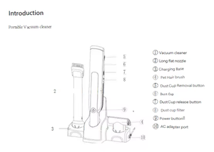 Aspiradora Inalámbrica Portátil Mini con Motor sin Escobillas, Diseño sin Bolsa, Función en Seco, Ligera y de Larga Duración - Product Image 3