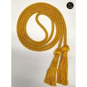 Cordon d'honneur de graduation classique en argent, style simple, pompon de 4 pouces, cordon de vêtement de 60 pouces, accessoire de cérémonie académique - Product Image 4