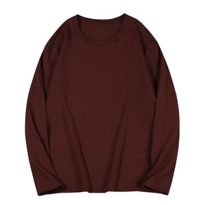 Camiseta de Manga Larga de Algodón Puro para Hombre, Precio de Fábrica de Bangladesh y China, Cuello Redondo, Ajuste Holgado, Camiseta Básica - Product Image 3