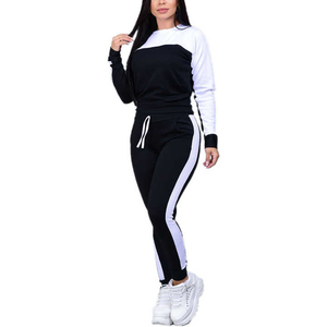 New Stylish Solid Custom Logo Full Sleeve Casual Hoodies & Jogging 2-Piece Fleece <b>Waterproof</b> <b>Set</b> Women - Product Image 3