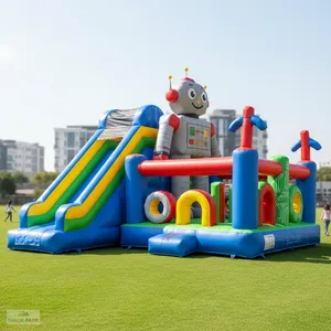 Parque Infantil Inflable Grande con Temática de Robots, Equipo de Entretenimiento para Exteriores - Product Image 2