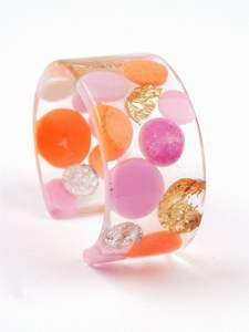 PROJECT Bijoux Résine Acrylique Bracelet Bracelet Exagéré Éblouissant Multicolore Large Irrégulier Carré Acrylique Bracelets pour - Product Image 4