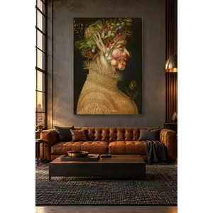Stampa su tela di Fida Arcimboldo: Ritratto estivo di frutta e verdura - Product Image 3