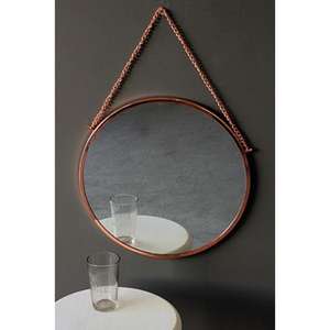 Marco de espejo elástico largo y duradero de alta gama con acabado antiguo de cobre hecho a mano para mejorar la decoración tradicional del hogar - Product Image 1