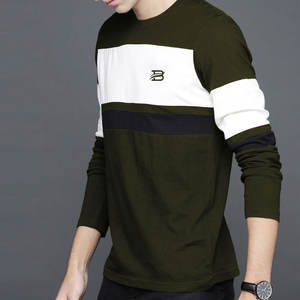 Camiseta de Manga Larga Estilo Urbano, Lisa, Minimalista, Mezcla de Algodón, Suave y Cómoda, Impresión Personalizada OEM - Product Image 2