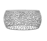 VISHAL HANDICRAFT Table basse en aluminium indien artisanale, élégante et unique, mobilier de salon classique de luxe