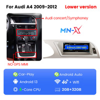 MEKEDE MNX android autoradio écran lecteur dvd prise en charge dvr dsp wifi 4g DAB OBD pour 8.8 pouces Audi A4 2009-2016 8.8 pouces